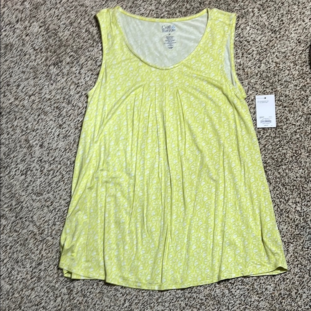 Croft & Barrow Women's Yellow Sleeveless Top